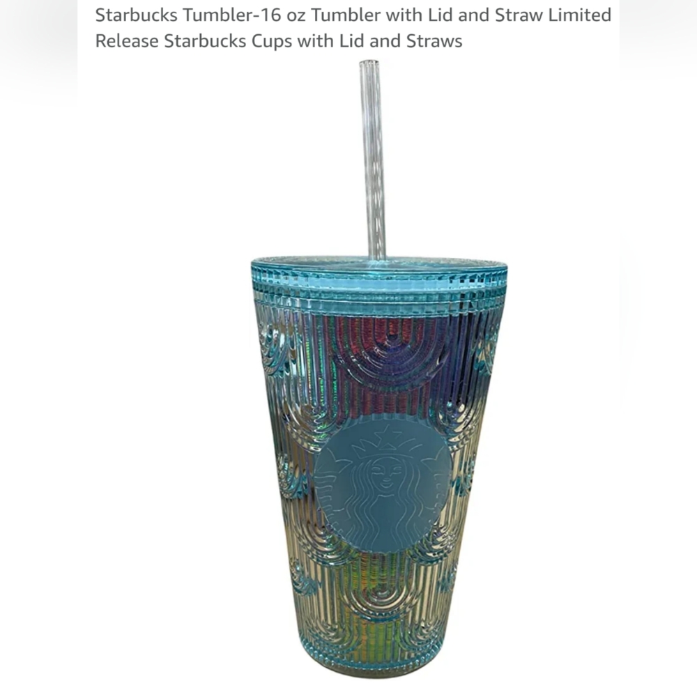 🆕New Grande Mermaid Scale Iridescent Starbucks cup
